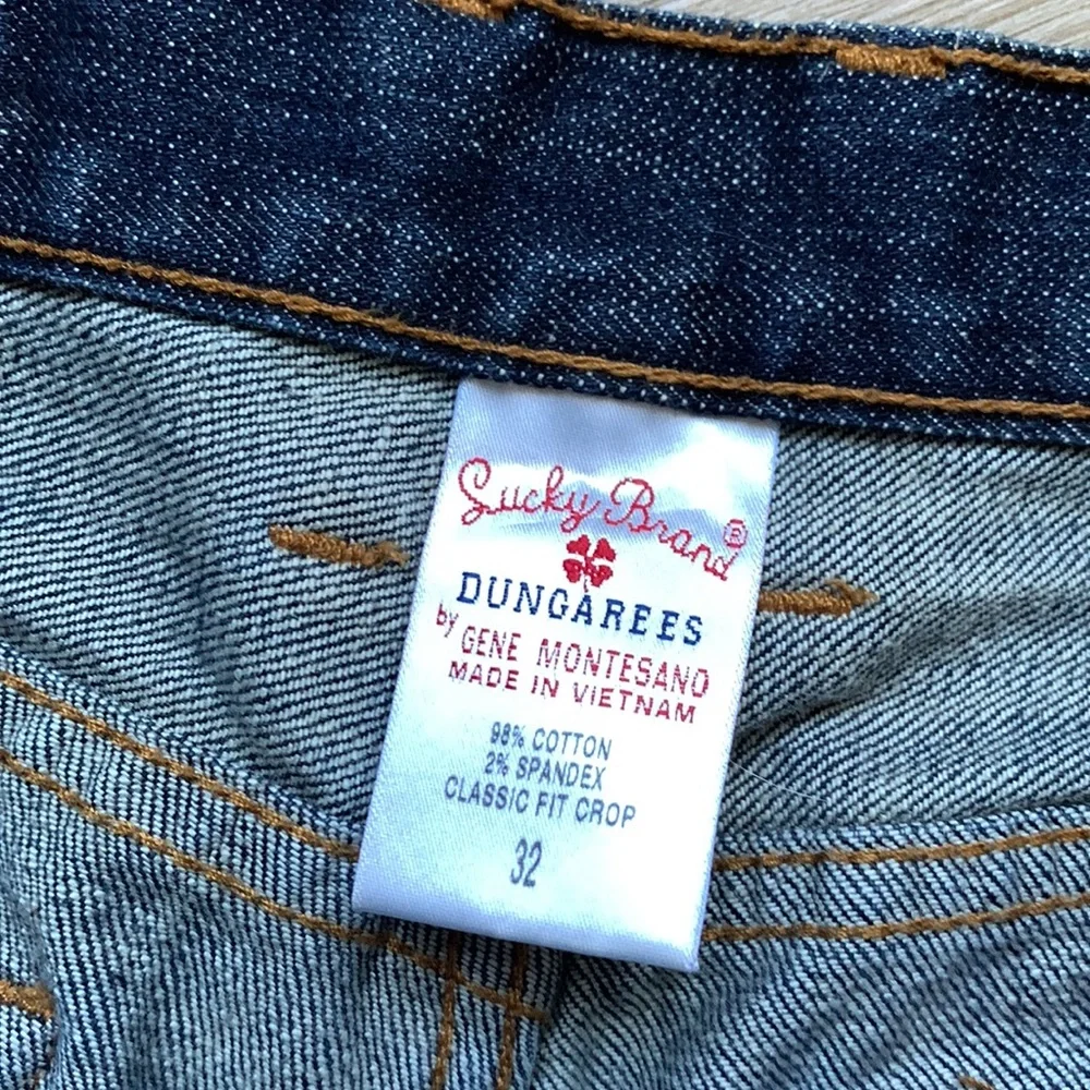 Lucky brand dungarees classic fit crop jeans size 32 - Picture 3 of 7